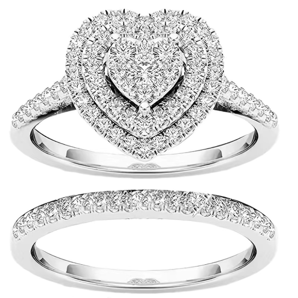 💎✨ Stunning Stainless Steel Ring with Shiny Zircon - Perfect Gift